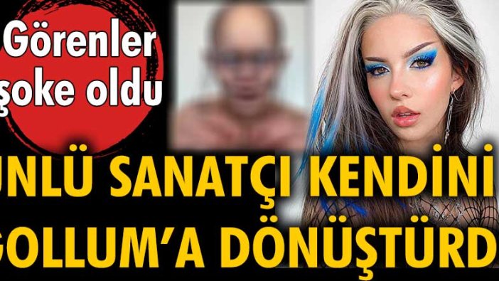 Makyaj sanatçısı Charlotte Roberts, kendini Gollum'a dönüştürdü