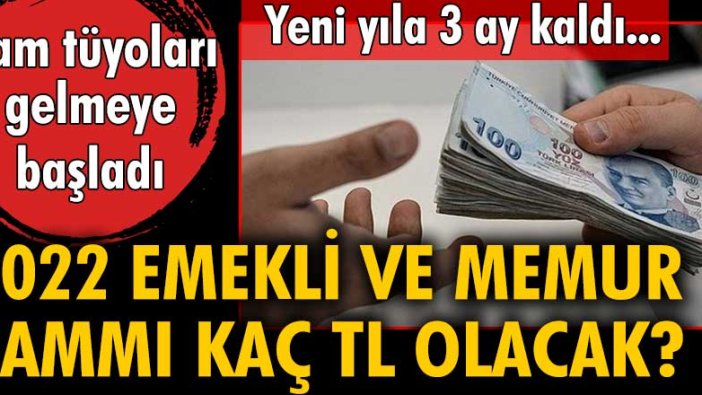 Yeni yıla 3 ay kala zam tüyoları gelmeye başladı... 2022 emekli ve memur zammı kaç TL olacak?