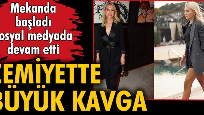 Sosyetik isimler Fatoş Mildon ve Fatma Doğan bir davette birbirlerine girdi