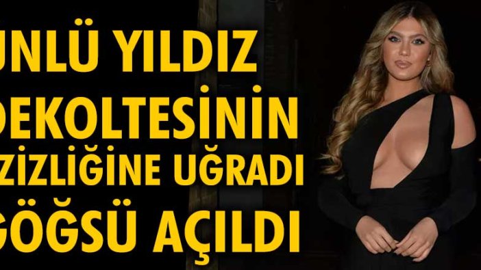 Belle Hassan dekoltesinin azizliğine uğradı! Göğsü açıldı