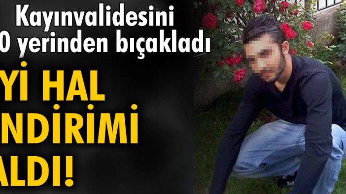 Kayınvalidesini 10 yerinden bıçakladı, iyi hal indiriminden faydalandı