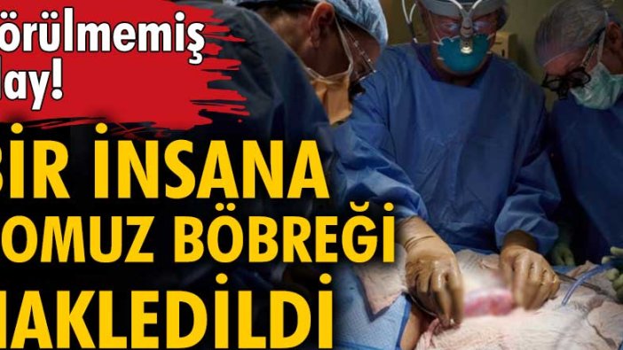 Görülmemiş olay! Bir insana domuz böbreği nakledildi