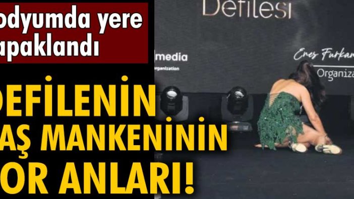 Tuğba Altıntop'un zor anları! Podyumda yere kapaklandı