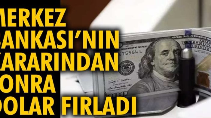 Merkez Bankası'nın faiz kararının ardından dolar fırladı!