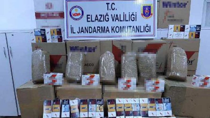 Elazığ'da 125 bin liralık kaçak tütün ele geçirildi