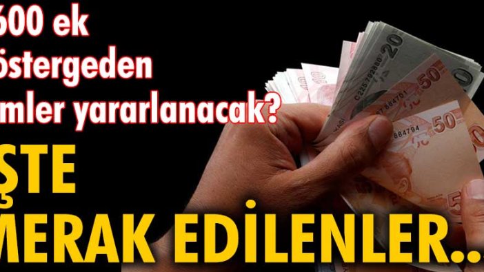 3600 ek göstergeden kimler yararlanacak? İşte merak edilenler...