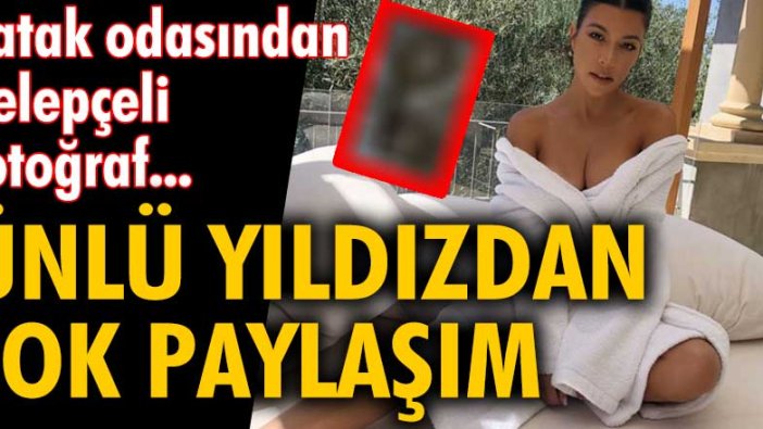 Kourtney Kardashian yatak odasından kelepçeli fotoğraf paylaştı