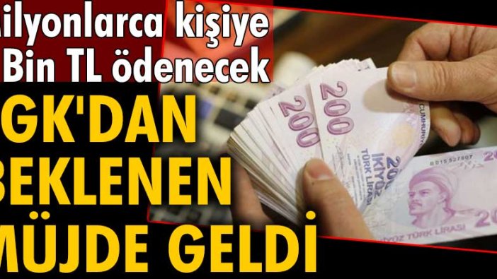 SGK'dan beklenen müjde geldi! Milyonlarca kişiye 4 Bin TL ödenecek