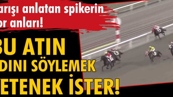 Japonya'da spikerin yarış atının ismiyle imtihanı!