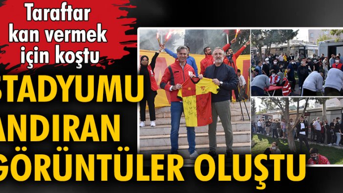 Taraftar kan vermek için koştu; stadyumu andıran görüntüler oluştu