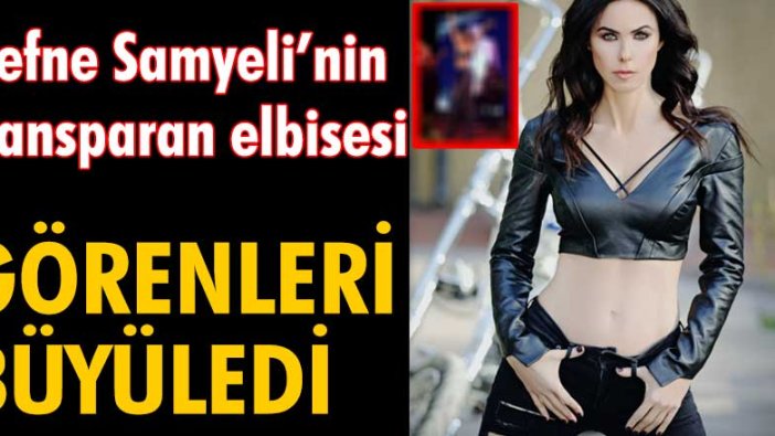 Defne Samyeli'nin transparan elbisesi görenleri büyüledi