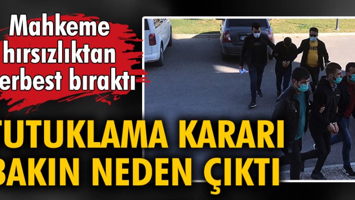 Mahkeme hırsızlıktan serbest bıraktı! Tutuklama kararı bakın neden çıktı