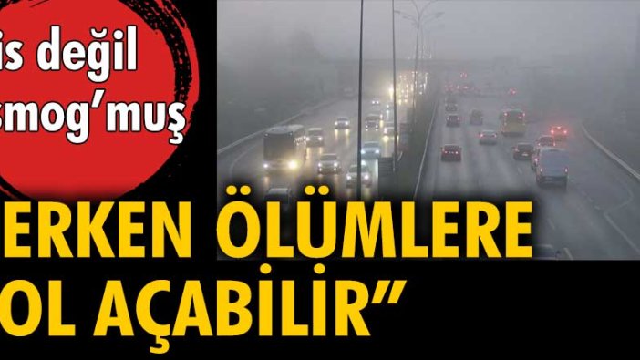 Sis değil 'smog'muş: 