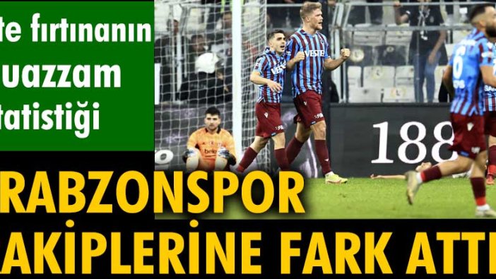 Trabzonspor rakiplerine fark attı! İşte Fırtına'nın muazzam istatistiği