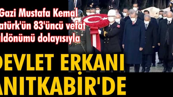 Devlet erkânı Anıtkabir'de