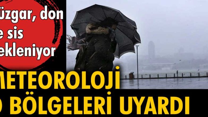 Meteoroloji o bölgeleri uyardı: Rüzgar, don ve sis bekleniyor