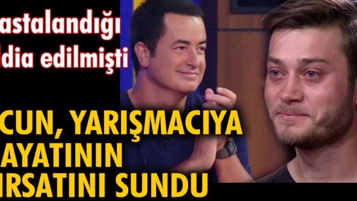 Acun Ilıcalı, parkinson olduğunu öğrenen MasterChef yarışmacısı Emre Büber'e hayatının fırsatını sundu