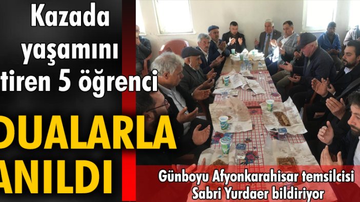 Kazada yaşamını yitiren 5 öğrenci dualarla anıldı