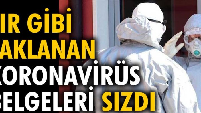 Sır gibi saklanan koronavirüs belgeleri sızdı