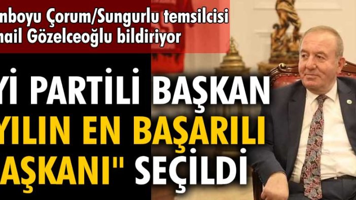 İYİ Partili Abdulkadir Şahiner "yılın en başarılı başkanı" seçildi