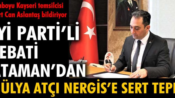 İYİ Partili Sebati Ataman'dan, Hülya Atçı Nergis'e sert tepki!