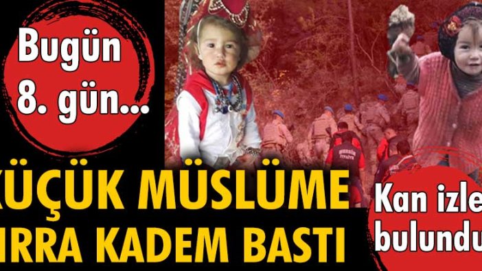 Küçük Müslüme sırra kadem bastı. Kan izleri bulundu...