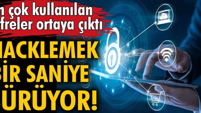 En çok kullanılan şifreler ortaya çıktı! Hacklemek bir saniye sürüyor