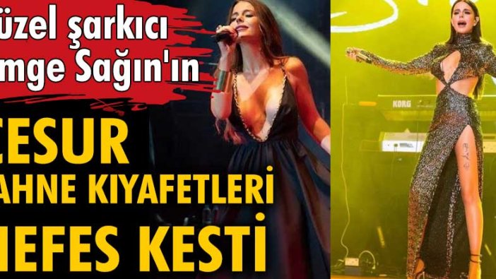 Simge Sağın'ın cesur sahne kıyafetleri nefes kesti