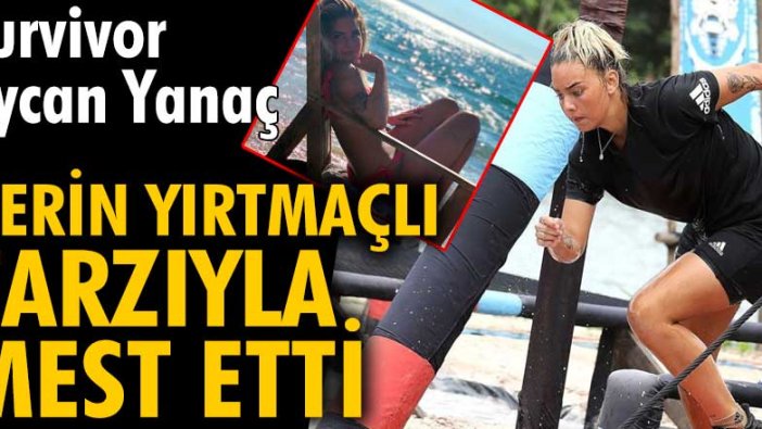 Survivor Aycan Yanaç derin yırtmaçlı tarzıyla mest etti