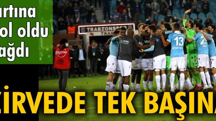 Trabzonspor zirvede tek başına! Fırtına gol oldu yağdı