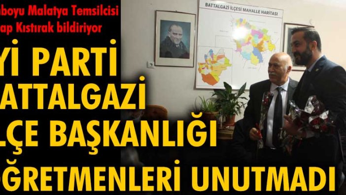 İYİ Parti Malatya - Battalgazi İlçe Başkanlığı öğretmenleri unutmadı