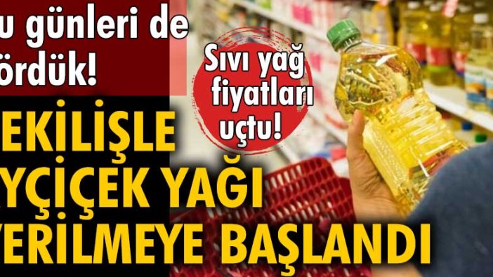 Bu günleri de gördük! Çekilişle ayçiçek yağı verilmeye başlandı