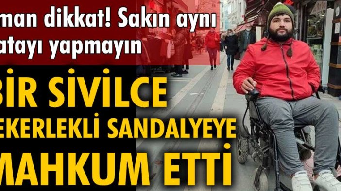 Ordu'da yaşayan Muhammet Dikici, göbeğindeki sivilceyi sıkınca felç oldu!