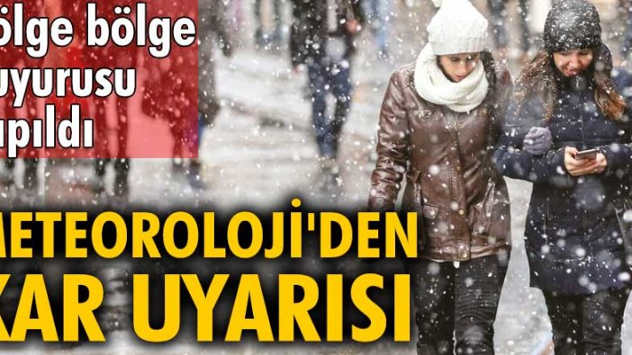 Meteoroloji'den kar uyarısı! Bu bölgelerde yaşayanlar dikkat