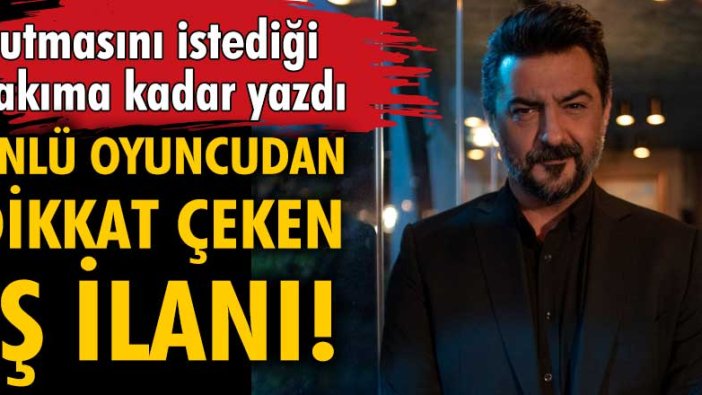 Celil Nalçakan iş ilanı verdi! Günde 12 saat...