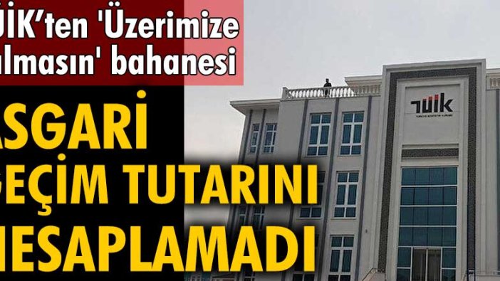 TÜİK’ten 'Üzerimize kalmasın' bahanesi! Asgari geçim tutarını hesaplamadı