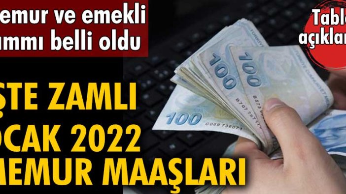 Memur ve emeklilere büyük müjde! Enflasyon zammı belli oldu... İşte zamlı Ocak 2022 memur maaşları