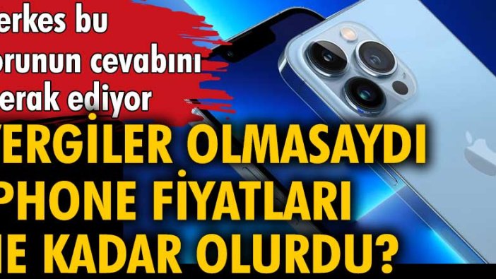 Vergiler olmasaydı iPhone fiyatları ne kadar olurdu