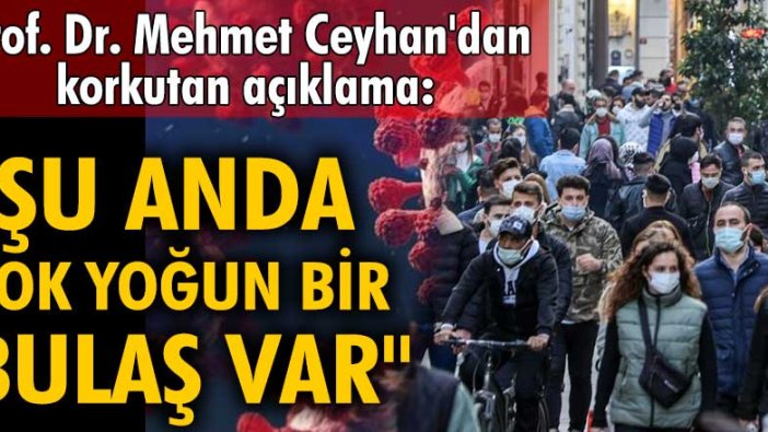 Prof. Dr. Mehmet Ceyhan'dan korkutan açıklama: Şu anda çok yoğun bir bulaş var