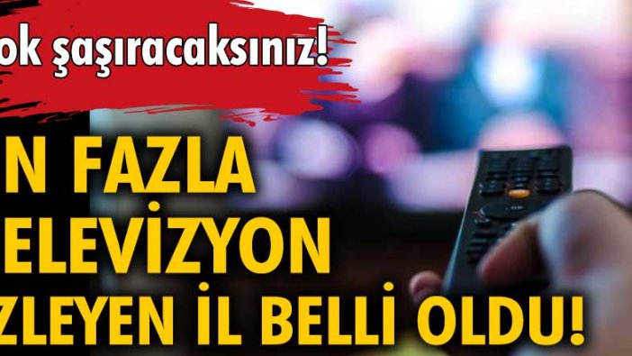 Televizyon en çok İzmir'de, en az Ankara'da izlendi