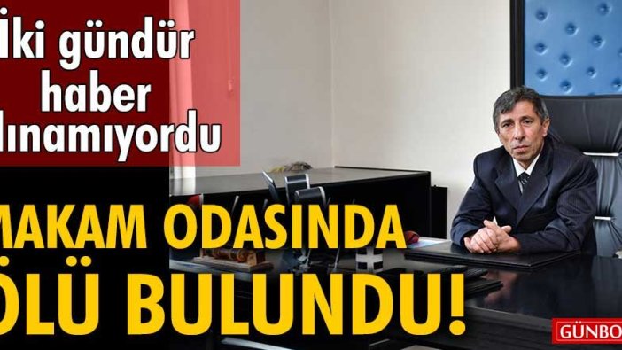 Zonguldak'ta okul müdürü Fazıl Etike makam odasında ölü bulundu!