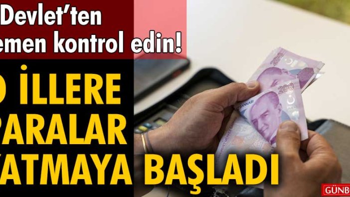 E-Devlet'ten hemen kontrol edin! O illere paralar yatmaya başladı