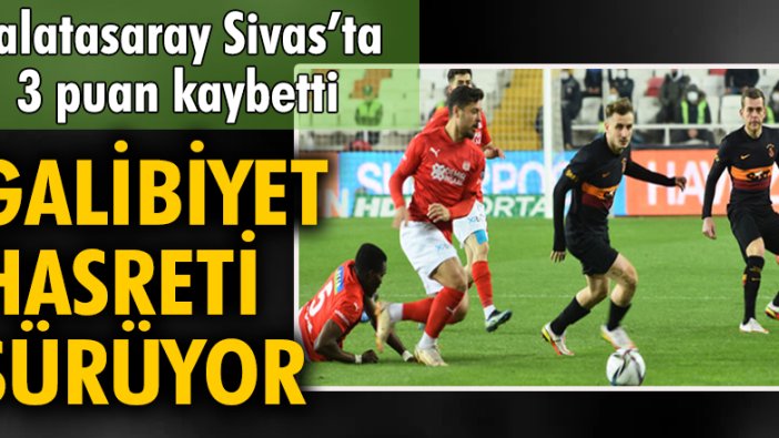 Demir Grup Sivasspor - Galatasaray: 1-0