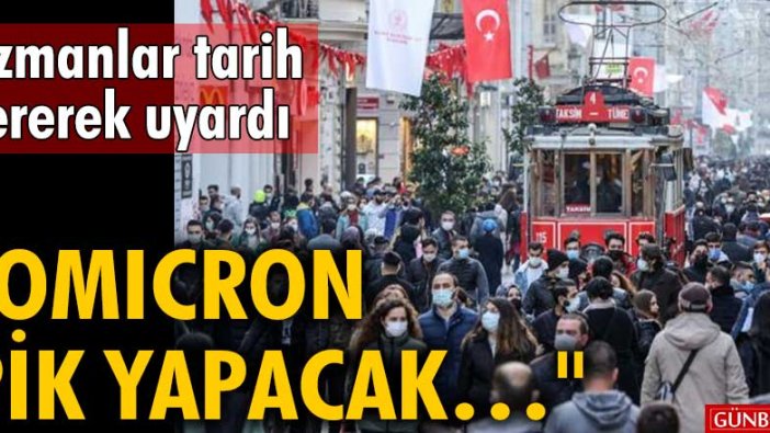 Uzmanlar tarih vererek uyardı: Omicron pik yapacak...