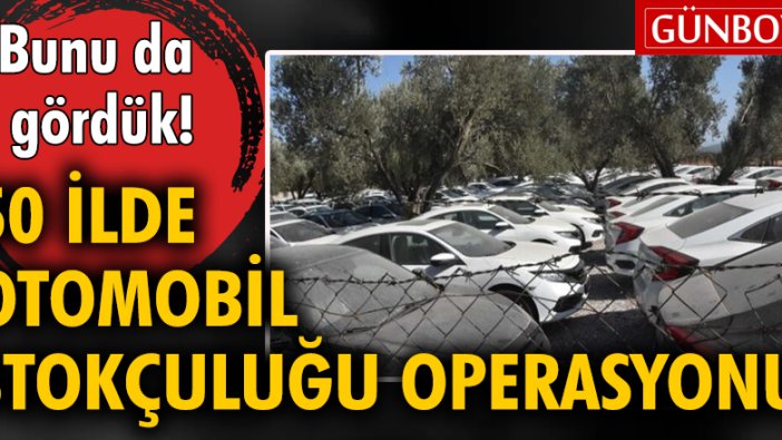 Bunu da gördük! 50 ilde otomobil stokçuluğu operasyonu