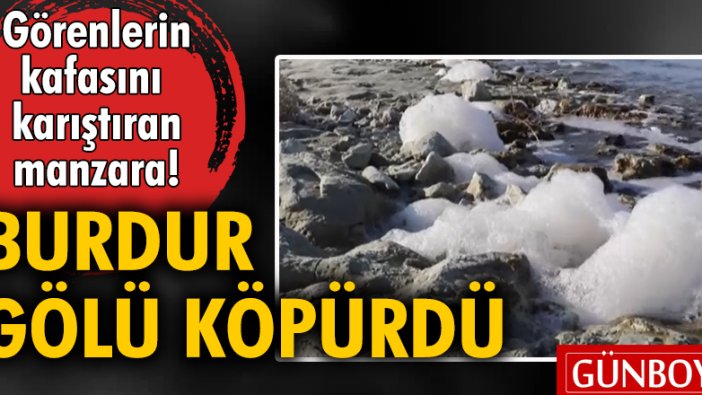 Burdur Gölü köpürdü! Ortaya çıkan manzara şaşırttı