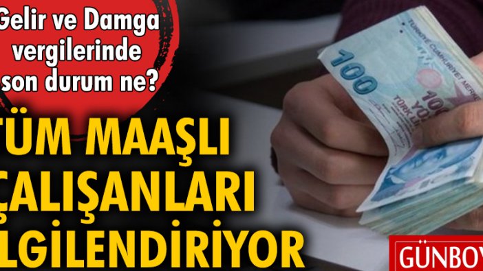 Gelir ve Damga vergilerinde son durum ne? Tüm maaşlı çalışanları ilgilendiriyor