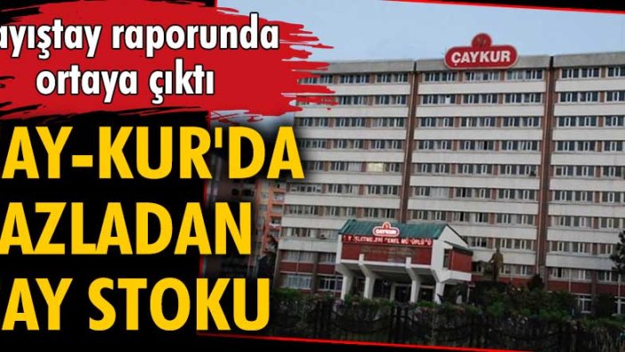 Sayıştay raporunda ortaya çıktı! ÇAY-KUR'dan fazladan çay stoku!