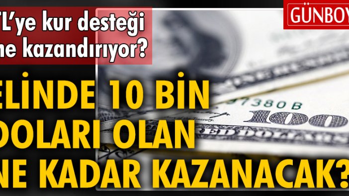 TL'ye kur desteği ne kazandırıyor? Elinde 10 bin doları olan bir vatandaşın kazancı ne kadar olacak?