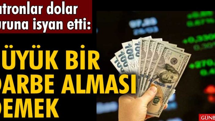 Patronlar dolar kuruna isyan etti: Büyük bir darbe alması demek...